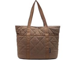 Selbro®, Puffer Tote Bag Dames Esthetische Gewatteerde Tas Schoudertas met Meerdere Compartimenten Grote Shopper Gewatteerde Tas Schoudertas voor Werk Kantoor Reizen Winkelen School