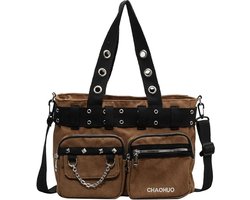 Selbro®, Tote Bag voor dames Y2K Schoudertas Grote Gotische Tas Handtas voor Werk Kantoor Reizen