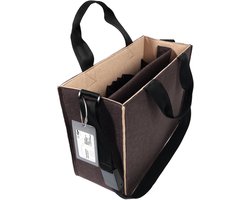 Sigel Desk Sharing Bag - opbergtas - bureautas voor hybride werken - Bicolor M - vilt bruin/beige - SI-BA422