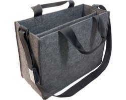 Sigel Desk Sharing Bag - opbergtas - bureautas voor hybride werken - Classic Medium - vilt donkergrijs - SI-BA410