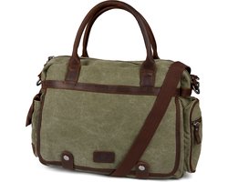 Sigurd Groene & Bruine Laptoptas