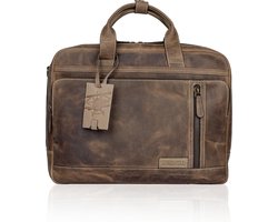 Sparwell Thoughtful Thomas Leren laptoptas 15 inch | Cognac