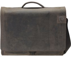 Strellson Richmond Messenger BriefBag XL Leder 41 cm Laptopcompartiment - 45cm (18 duim) - dark brown