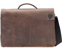 Strellson Richmond Messenger Leder 40 cm Laptopcompartiment - 36cm (15 duim) - dark brown