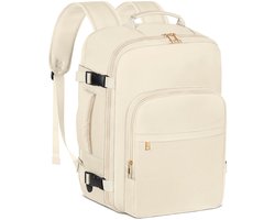 Stunq® Beige Rugtas Compacte en waterdichte reisrugzak voor handbagage en onder stoelopslag 40 Liter tas
