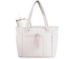 Tassen - Handtassen - Sporttassen - Dameshandtassen - Reistassen - Werktassen - Luiertassen - Met bekerhouder - Met laptopvak - Geschikt voor reizen - werk - verpleegkundigen - vrouwen - strand - winkelen - beige