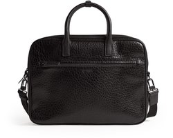 Ted Baker aktetas business tas met laptopvak Pebbled PU Dokument Bag Black zwart