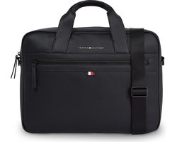 Tommy Hilfiger Essential Heren AktetasLaptoptas Kunstleer - Zwart