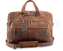 Van Fiel Carvano lederen Laptoptas t/m 17 inch met 2 vakken