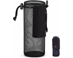 Vouwbare Outdoor Mesh Fleshouder met Carabiner, Lichtgewicht Waterfles Tas voor Wandelen, Vissen en Backpacken