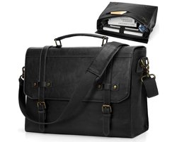 Waterproof Vintage Laptop Messenger Bag for Men - 17.3 Inches Business Briefcase