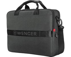 WENGER Business tas Laptoptas met laptopvak MX Eco Briefcase 16" Laptop Charcoal Donkergrijs