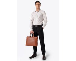 Wittchen - Laptoptas - Lichtbruin - Eco-leer - 16 inch