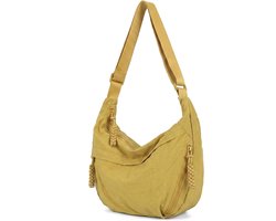 Women's Half Moon Nylon Crossbody Bag Crescent Moon Outdoor Crossbody Shoulder Bag with Adjustable Shoulder Strap for - ShopVlot