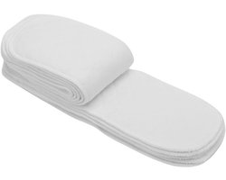 Allecto Plus - Baby Inlegdoekjes 10 Stuks Zachte Ademende Katoenen Inleggers voor Baby Luier Herbruikbaar Wasbaar - Zes Lagen (32 * 12cm)