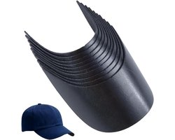 Allecto- Zwarte Baseball Cap Vizier Insert - Plastic Hoed Rand Inner Ondersteuning - Caps Houder Tennis - Verstijver Accessoires - Diy Craft Naaien Zonnehoeden 10 Stuks
