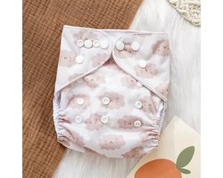 Baby - Roze wolkjes - Zwemluier Waterdicht - Herbruikbaar - Onze size - Milieuvriendelijk