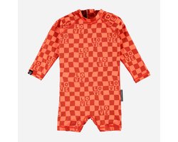 CHECKERED LOVE BABY - 68/74 - Zwempakje lange mouw UV50+ bescherming