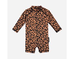 COCO LEOPARD BABY - 68/74 - Zwempakje lange mouw UV50+ bescherming