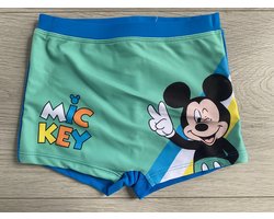 Disney - Mickey Mouse - Zwemboxer - Groen met blauw - strak model - Zwembroek - maat 74