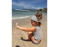 Ducksday - tankini - baby - met haarlint - omkeerbaar - voor meisjes - UPF 50+ - Driedelige zwemset - Moana - Maat 74