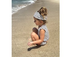 Ducksday - tankini - baby - met haarlint - voor meisjes - UPF 50+ - Driedelige zwemset - Moana - Maat 86