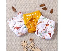 DW4Trading Verstelbare Zwemluiers Afrika 3 Stuks tot 2 Jaar Wasbaar 5 tot 15 kg - Herbruikbaar Zwembroekje