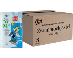 Etos Zwemluiers Voordeelverpakking - Woezel & Pip - M - 7 tot 15kg - 11 x 8 stuks