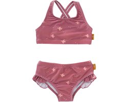 Fresk UV Bikini voor Meisjes - 74/80 - Zwemkleding met UV-bescherming UPF 50 - Sneldrogend - Tweedelig Zwempak - Bikiniset met Ruches - Paars - Swallow