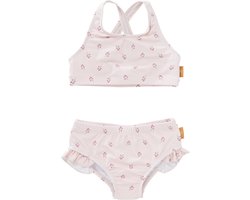 Fresk UV Bikini voor Meisjes - 86/92 - Zwemkleding met UV-bescherming UPF 50 - Sneldrogend - Tweedelig Zwempak - Bikiniset met Ruches - Beige - Berries
