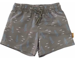 Fresk UV Zwembroek voor Jongens - 110/116 - Sneldrogende Zwemkleding - UV-bescherming UPF 50 - Zwemshort met zijzakken - Steel Gray - Palmtree