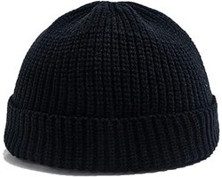 Grote Hoofdomtrek Meloen Huid Gebreide Wollen Cap Hip Hop Ronde Top Watermeloen Koud Cool Cap Herfst en Winter Hoofd Wrapping Koude Cap Zwart one size