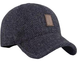 Honkbalpet met geïntegreerde oordopjes en verstelbare hoofdomtrek, donkergrijs - geschikt voor hoofdomtrek van 56 tot 65 cm - warme wintermuts - comfortabele winterhoed met oorbescherming