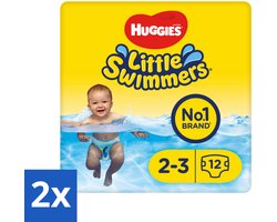 Huggies Little Swimmers maat 2-3 (3-8 kg) 12 stuks per verpakking - Voordeelverpakking - 2 stuks