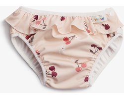 ImseVimse - Vimse - Cherry frill - Wasbare zwemluier met roesjes - M | 7-10 kg - Leuke print - Gemakkelijk in gebruik - OEKO-TEX® gecertificeerd