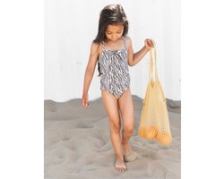 Koko Noko baby meisjes zwempak Zebraprint Champagne