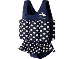 Konfidence Drijfpak Polka Dot Junior Lycra Navy Mt 1-2 Jaar
