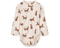 Liewood maxime baby badpak met drukknopen - leopard / sandy