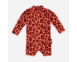 LOVE LEOPARD BABY - 68/74 - Zwempakje lange mouw UV50+ bescherming