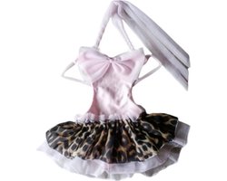 Maat 62 Monokini badpak roze Dierenprint panterprint badkleding baby en kind zwemkleding zwempak