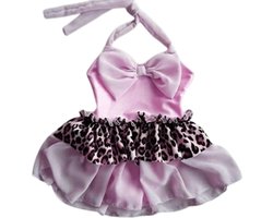 Maat 62 Zwempak roze tijgerprint strik dierenprint Baby en kind zwemkleding roze badpak