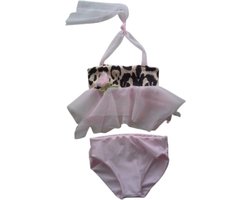 Maat 74 Bikini roze details Baby en kind lichtroze zwemkleding