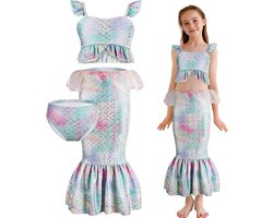 Meisjes badpak set met ruches en strandbikinirok voor zomer en strandfeesten