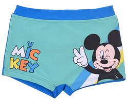 Mickey Mouse Zwemboxer - Maat 74 - Groen met blauw - strak model - Zwembroek
