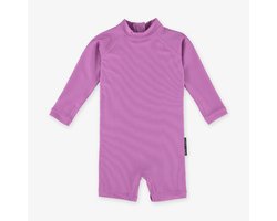 ORCHID RIBBED BABY - 80/86 - Zwempakje lange mouw UV50+ bescherming