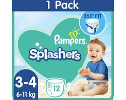 Pampers Splashers - Maat 3-4 (6 tot 11 kg) - Voordeelverpakking 12 Wegwerpbare Zwemluiers