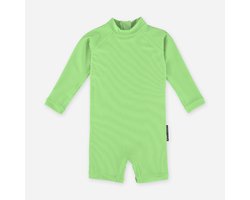 PISTACHE RIBBED BABY - 68/74 - Zwempakje lange mouw UV50+ bescherming