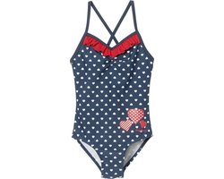 Playshoes Badpak Hartjes Uv-werend Blauw Meisjes Maat 86/92