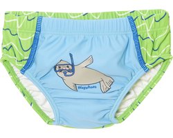 Playshoes - herbruikbare zwemluier meisjes en jongens - blauw-groen - maat 62-68cm