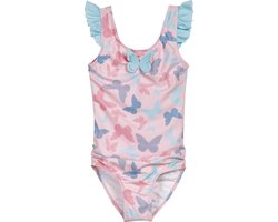 Playshoes - UV - Werend - Badpak - Roze - Vlinders - Maat 86/92